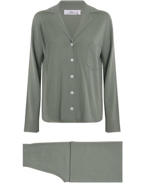 arch4 Cashmere Spring Gardens Pyjama Set - Green