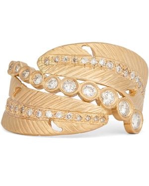 Jacquie Aiche And Diamond Feather Wrap Ring - Natural
