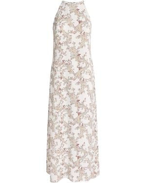 ME+EM Crepe Halterneck Maxi Dress - White