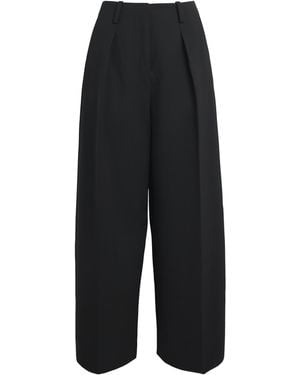 Maje Pleated Wide-Leg Trousers - Black