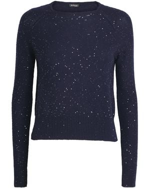 Kiton Cashmere Sequin Jumper - Blue