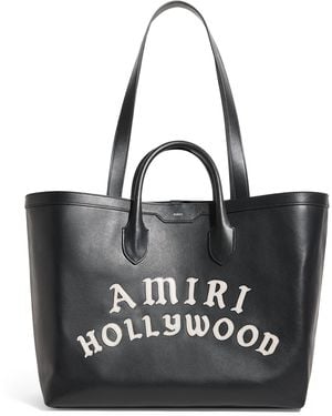 Amiri Leather Hollywood Tote Bag - Black