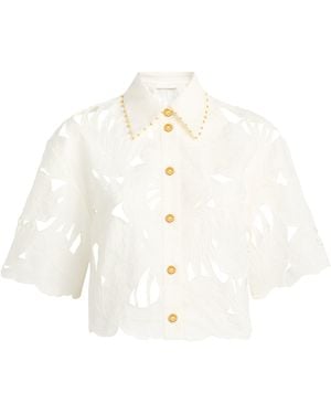 Zimmermann Cotton Embroidered Mahon Shirt - White