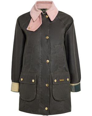 Barbour Waxed Cotton Modern Beadnell Coat - Grey