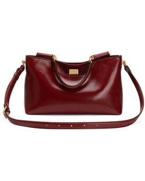 Dolce & Gabbana Medium Calfskin Vittoria Shoulder Bag - Red