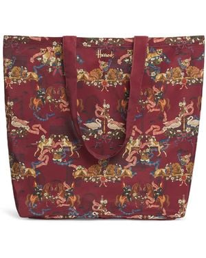 Harrods Great British Pocket Shopper Bag - Red