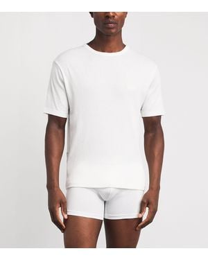 BOSS Cotton Ribbed T-Shirt - White