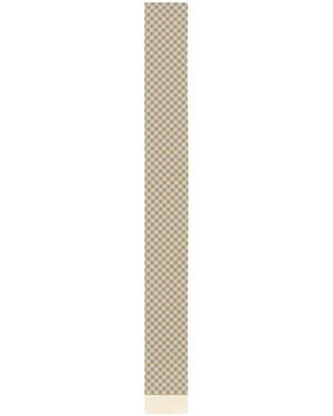 Saint Laurent Silk Geometric Print Scarf - White