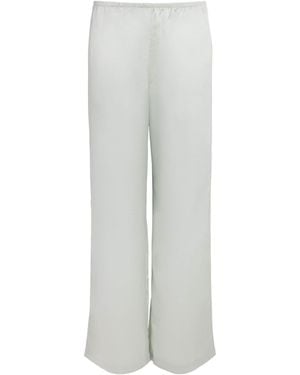 Leset Satin Barb Bias Trousers - Grey