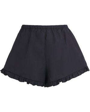 Hunza G Cotton Frill Shorts - Blue
