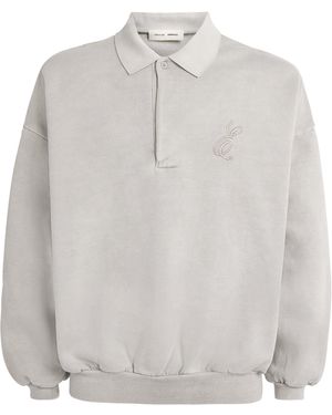Fear Of God Cotton Script Polo Sweatshirt - White