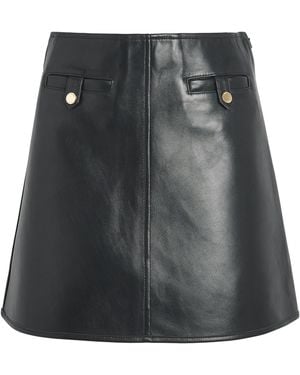 Claudie Pierlot Lambskin Mini Skirt - Black