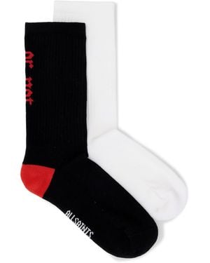 AllSaints Organic Cotton-Blend Socks - Black