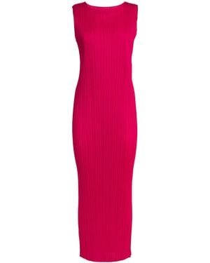 Pleats Please Issey Miyake New Colorful Basics Maxi Dress - Pink