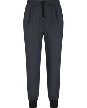 Tom Ford Cotton-Silk Drawstring Joggers - Blue