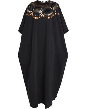 PUCCI Crepe Sequin-Embellished Maxi Kaftan Dress - Black