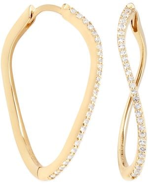 Astrid & Miyu And Topaz Infinity Hoop Earrings - Metallic