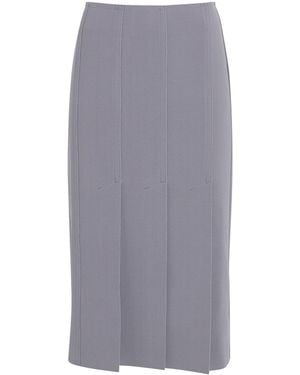 Birrot Lay 2 Pleated Midi Skirt - Grey