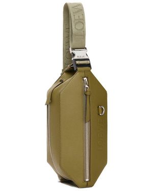 Loewe Leather Convertible Sling Cross-Body Bag - Metallic