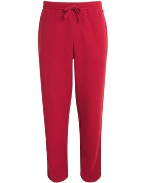 BOSS Waffle-Knit Logo Joggers - Red