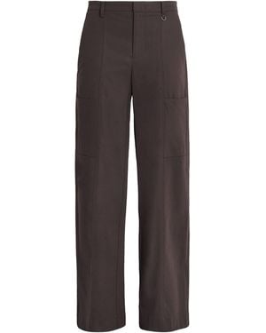 Vince Stretch-Cotton Paneled Pants - Brown
