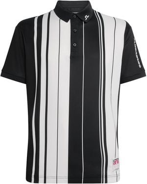 J.Lindeberg 30Y Tour Tech Stripe Polo Shirt - Black