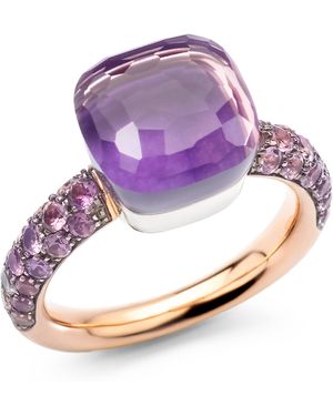 Pomellato Mixed, Amethyst And Jade Nudo Ring - Purple