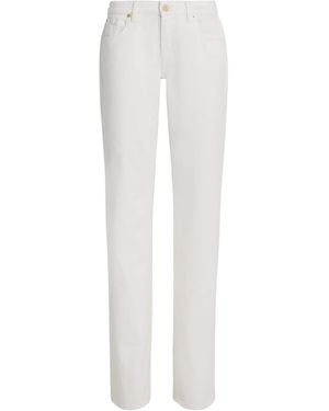 7 For All Mankind Comfort Fabric Low Straight Jeans - White