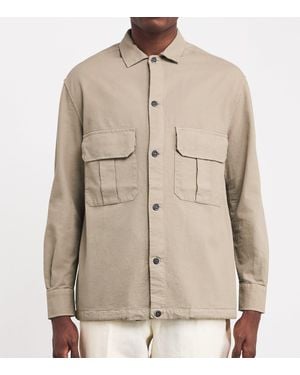 Barena Cotton Drawstring Overshirt - Natural