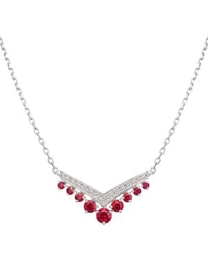 Chaumet Ruby And Diamond Joséphine Aigrette Pendant Necklace - Pink