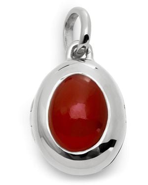 Monica Vinader Sterling And Onyx January Birthstone Locket - Red