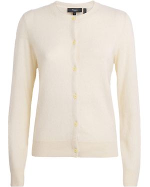 Theory Brushed Cashmere Cardigan - Natural