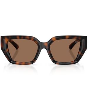 Burberry Injected Be4472U Square Sunglasses - Brown