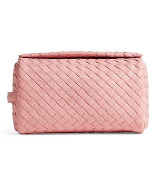 Bottega Veneta Leather Cubo Pouch - Pink