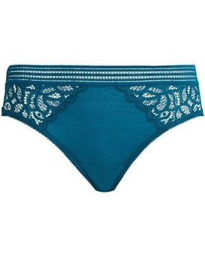 Wacoal Lace-Trim Raffine Briefs - Blue