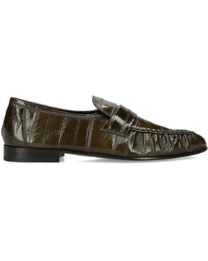 The Row Soft Eel Loafers - Green