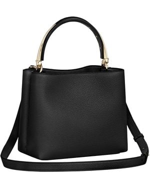Cartier Small Calfskin Panthère De Top-Handle Bag - Black