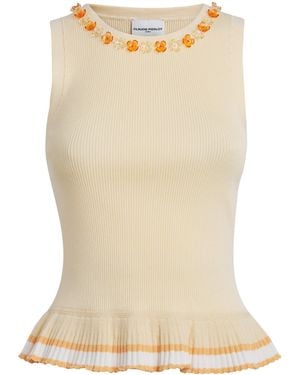 Claudie Pierlot Embellished Tank Top - Natural