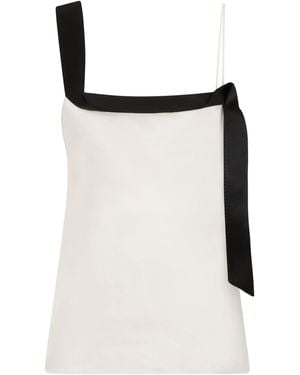 Tom Ford Silk Tuxedo Band Cami Top - Black