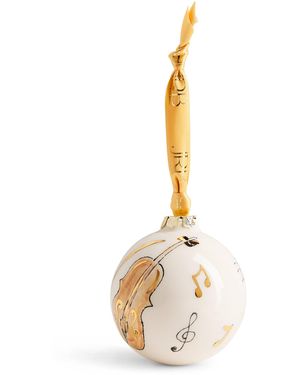 Jayne Redmond Ceramic Violin Bauble - Metallic