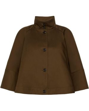 Max Mara Cotton Flared Cape - Brown
