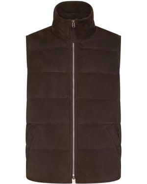Tom Ford Lamb Leather Gilet - Brown