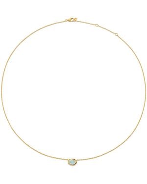 Monica Vinader Small Vermeil And Aquamarine Odyssey Necklace - Natural