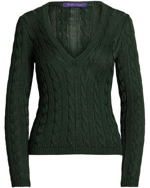 Ralph Lauren Silk V-Neck Sweater - Green