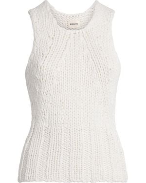 KHAITE Cable-Knit Cassie Top - White