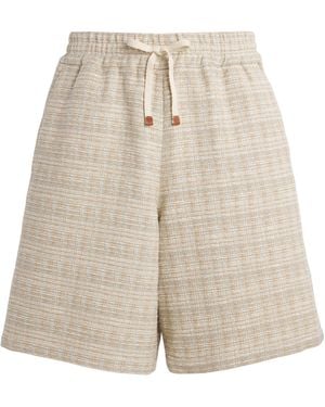 Drole de Monsieur Tweed Stripe Shorts - Natural