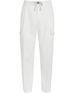 Eleventy Cotton Cargo Trousers - White
