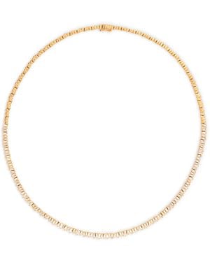 Suzanne Kalan And Diamond Mini Classic Tennis Necklace - Metallic