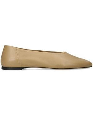 TOTEME Leather Slip Ballet Flats - Natural