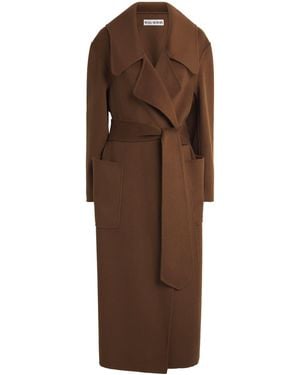 Wolk Morais Cashmere Garbo Coat - Brown